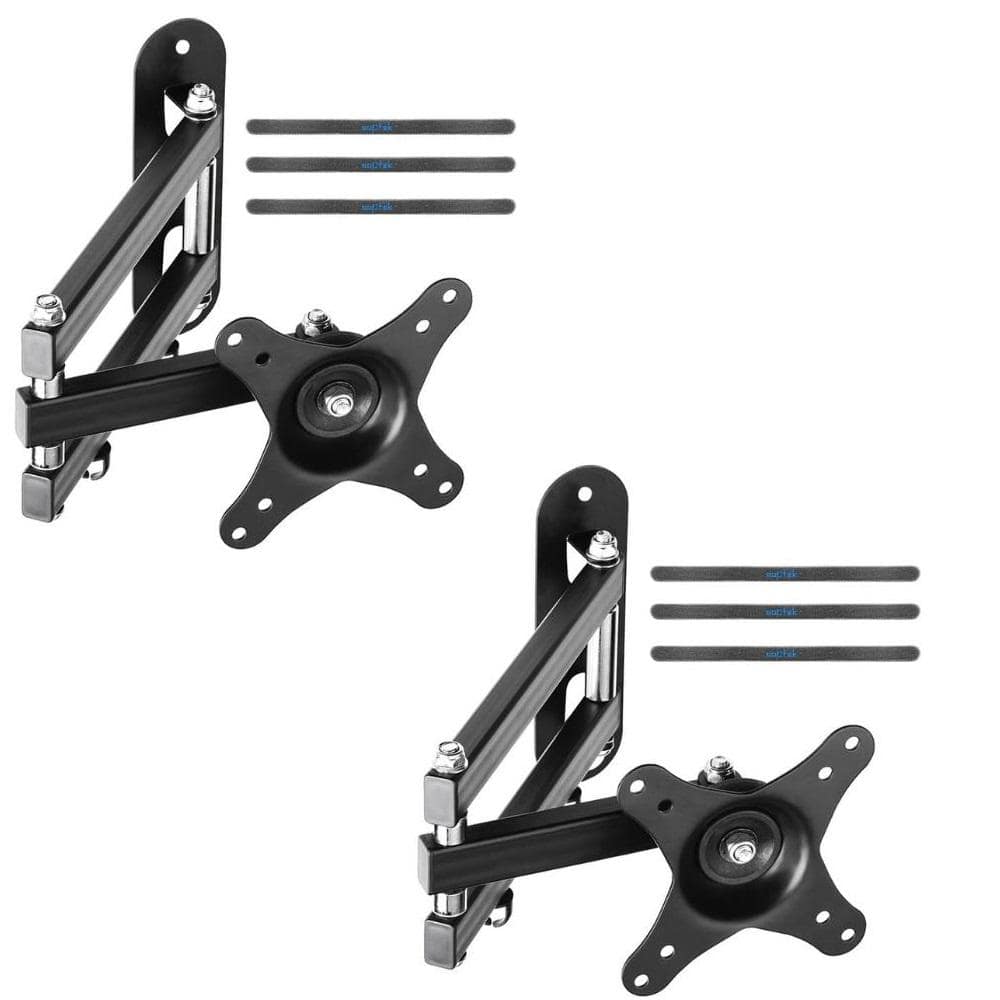 TV Wall Mount with Swivel Tilt Rotation and Full Motion Adjustable Articulating for 15-32 in. LED Monitor,Black (2-Pack) -  Etokfoks, MLPH002LT382