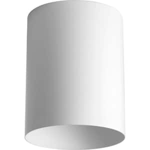 Cylinder Collection 5" White Modern Outdoor Ceiling Light