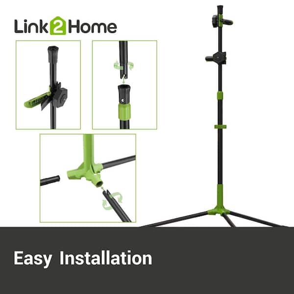 Link2Home Telescopic Portable Tripod for LED Work Light with 2 Clamps, 3  Leg Tripod or Floor to Ceiling Settings EM-WL-1010TC - The Home Depot