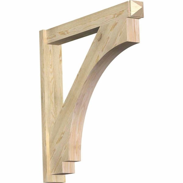 Ekena Millwork 6 in. x 42 in. x 42 in. Imperial Arts and Crafts Rough Sawn Douglas Fir Outlooker