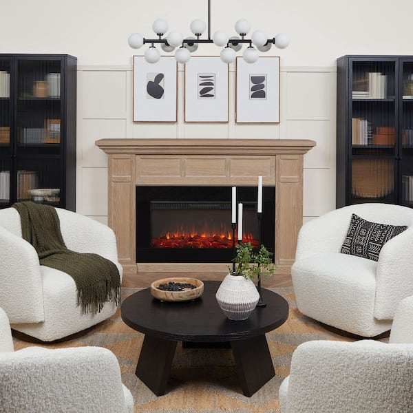 Real Flame Alcott Landscape 75 in. Freestanding Electric Fireplace