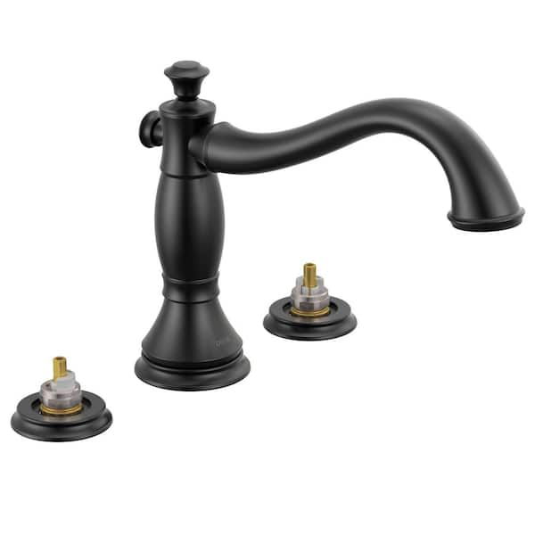 Cassidy 2-Handle Deck Mount Roman Tub Faucet Trim Kit in Matte Black (Valve and Handles Not Included)