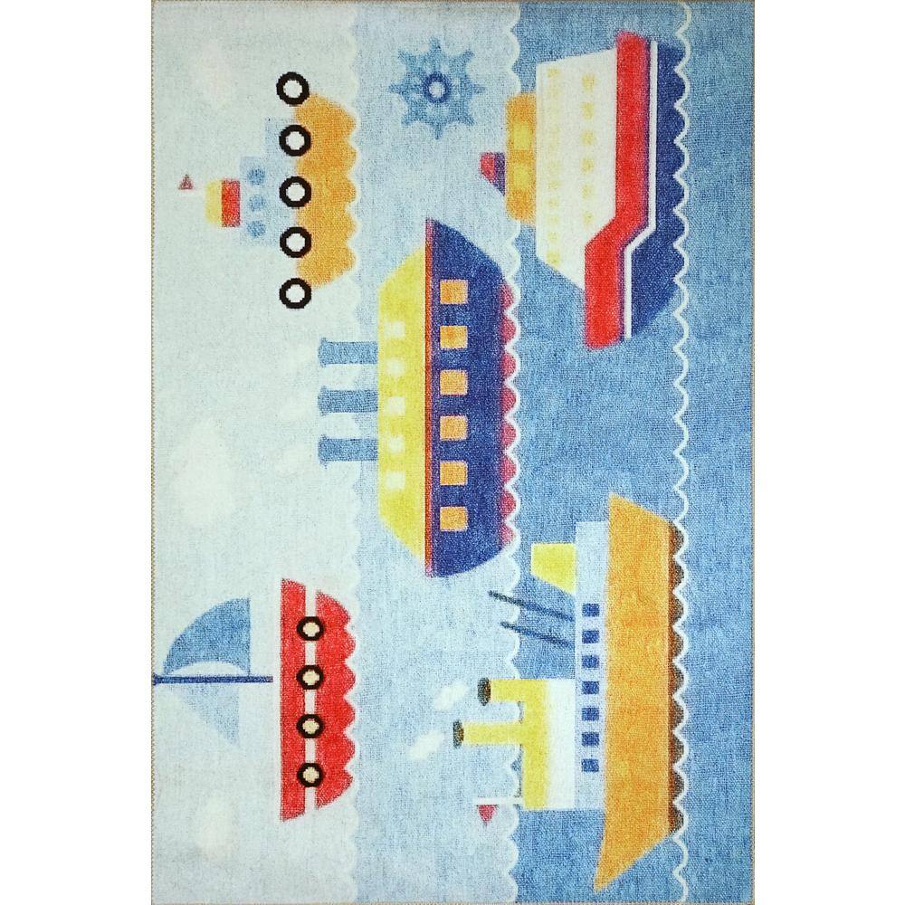 Dynamic Rugs Kidz Multi 4 ft. x 6 ft. Children Polyester
