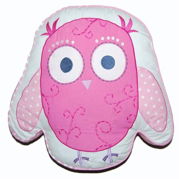 pink owl pillow