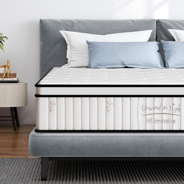 Twin Size Hybrid Mattress, Medium Firm 10 in. Twin Mattress in a Box with Individual Pocketed Springs for Body Support