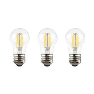 60-Watt Equivalent A15 Dimmable Clear Glass Filament LED Vintage Edison Light Bulb Bright White (3-Pack)