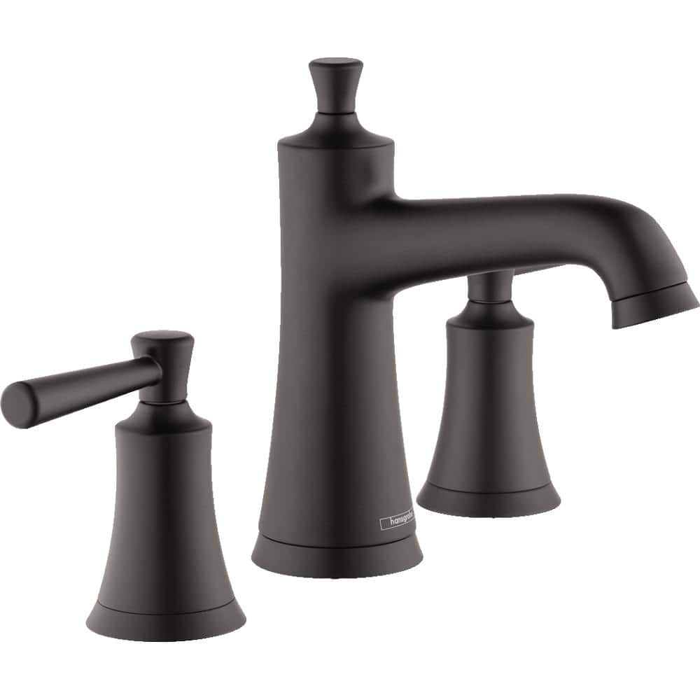 Hansgrohe Joleena 8 in. Widespread Double Handle Bathroom Faucet in Matte Black 04774670 The