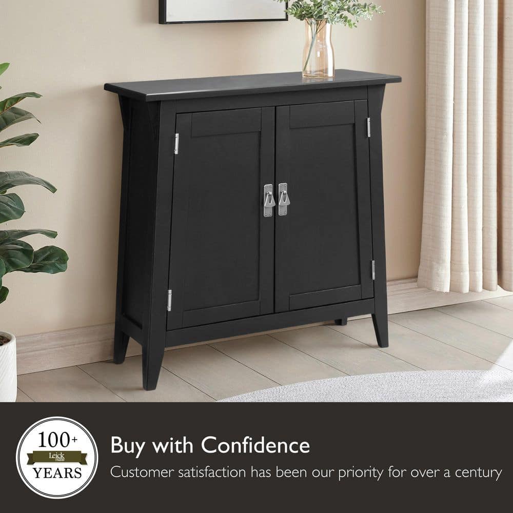 Mission Country 30" Black Freestanding Adjustable Shelf Cabinet
