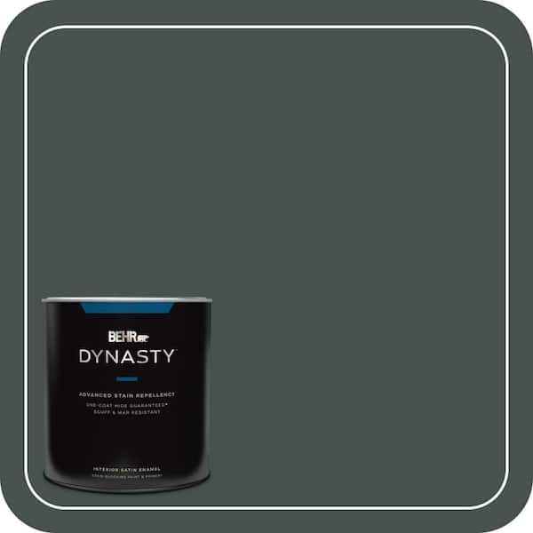 BEHR DYNASTY 1 qt. #QE-48 New Forest Satin Enamel Interior Stain-Blocking Paint & Primer