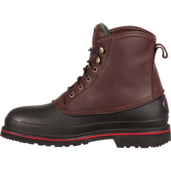 GEORGIA BOOT Men s Muddog Waterproof Work Boot Steel Toe Dark Chocolate Size 13 W G6633 The Home Depot