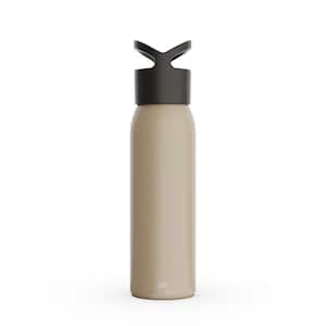 24 oz. Sandstone Resuable Single Wall Aluminum Water Bottle with Threaded Lid