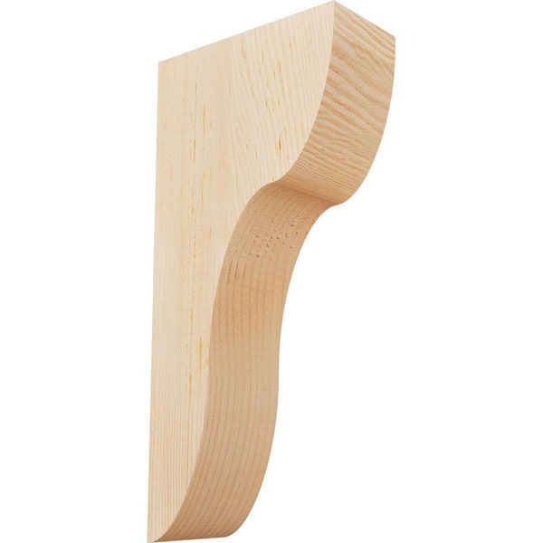 Ekena Millwork 3-1/2 in. x 8 in. x 16 in. Douglas Fir Carmel Smooth Corbel