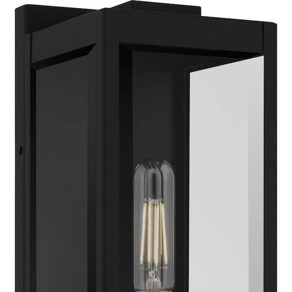 Quoizel Eastover 16 in. Earth Black Outdoor Hardwired Wall Lantern
