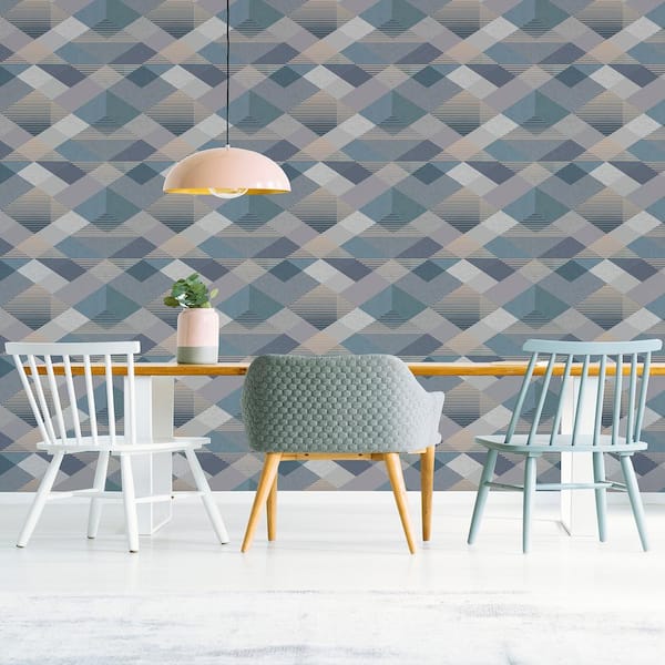 Kaleidoscope Denim Non-Woven Paper Removable Wallpaper