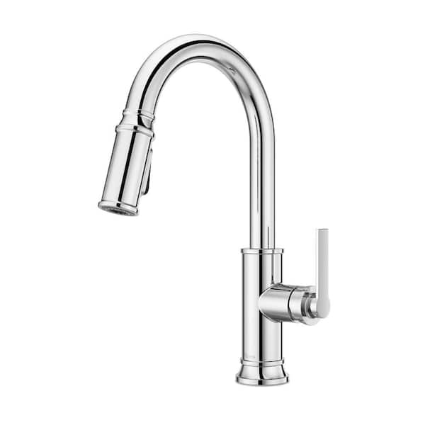 Colfax Single Handle Pull Down Sprayer Kitchen Faucet with 360 Degree Spout Swivel in Polished Chrome