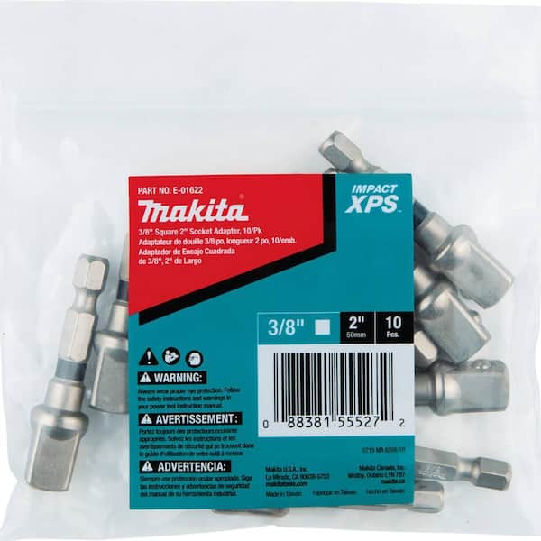 Makita Impact XPS 3/8 in. Square 2 in. Socket Adapter Bulk (10-Pack)