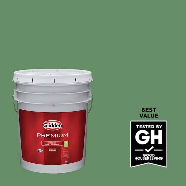 Glidden Premium 5 gal. PPG1131-6 Succulent Leaves Satin Interior Latex Paint