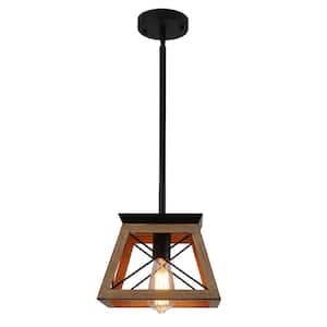 LIBERTAB 1-Light Brown Cage Dimmable Pendant Light (Bulb Not Included)