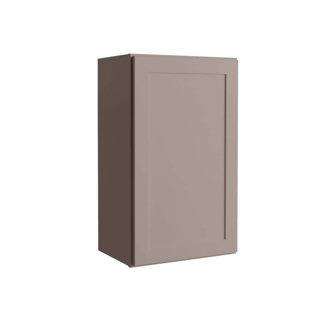 18 in. x 30 in. x 12 in. Hampton Bay Courtland Shaker Assembled Stock Wall Kitchen Cabinet in Sterling Gray Finish