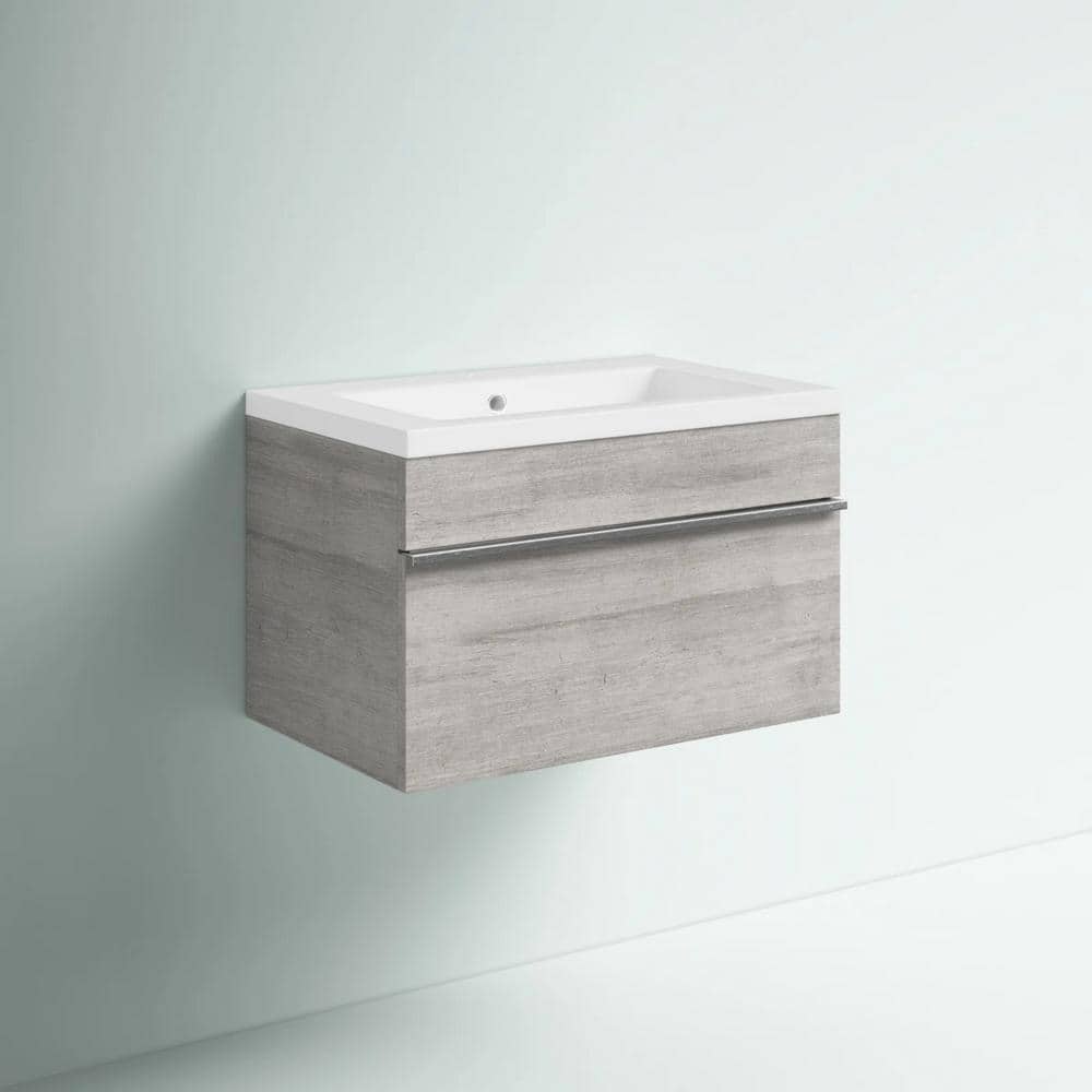 Arlie 24'' Single Sink Bathroom Vanity with Cultured Marble Top