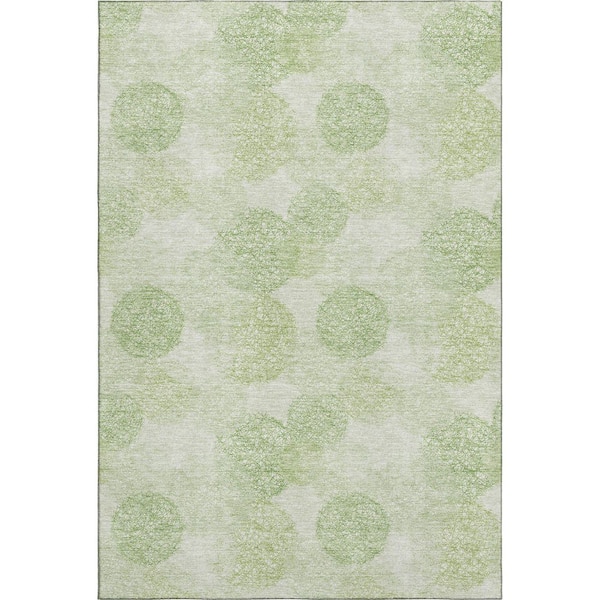 Addison Rugs Mayfield Premium Machine Washable Abstract AMF977 Aloe 8 ft. x 10 ft. Area Rug
