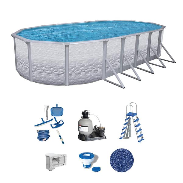 Liberty 18 ft. x 33 ft. Oval 52 in. Deep Hard Sided Above Ground Standard Pool Package