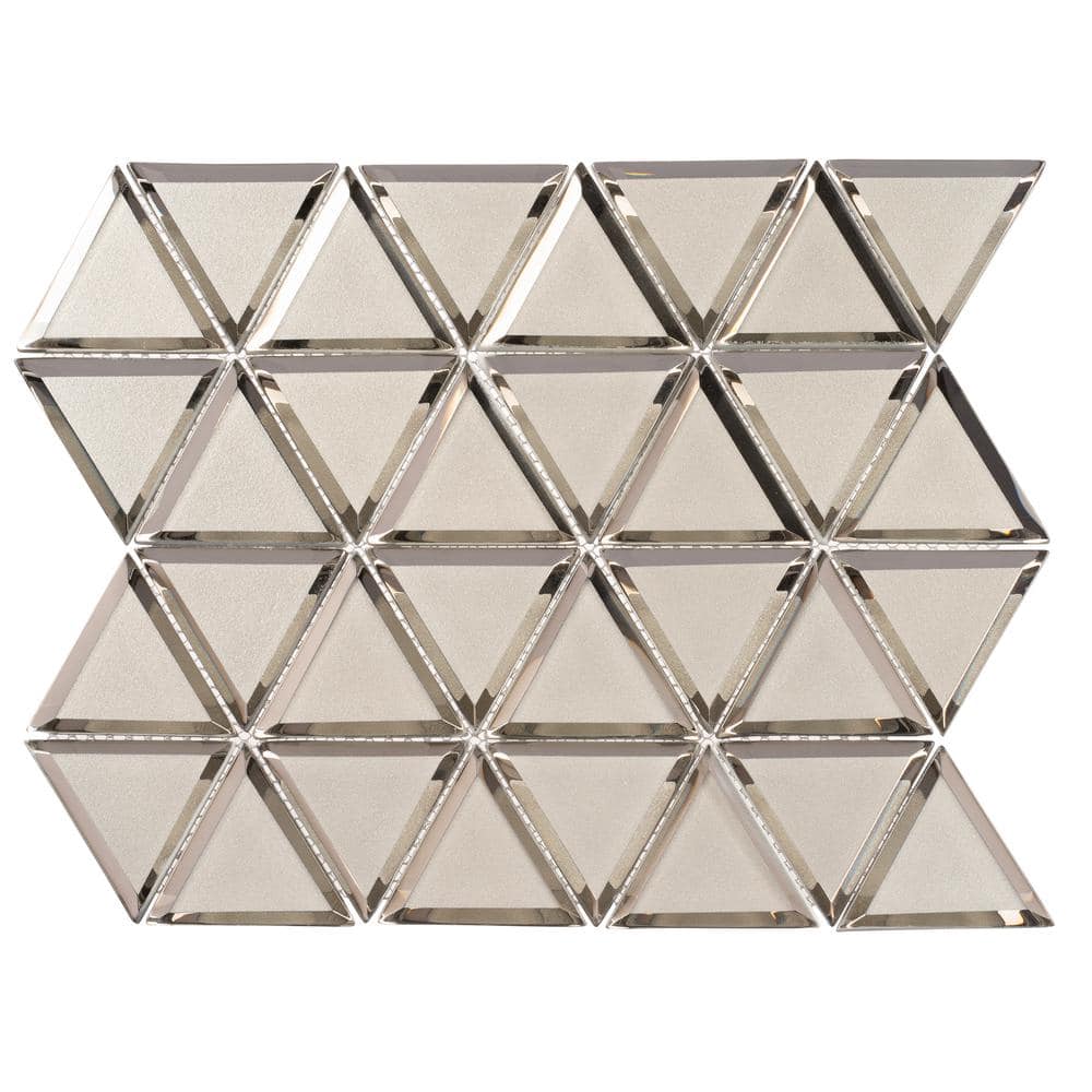 Bleum Winter 2.75 in. x 2.5 in. Beveled Mirrored Glass Novelty Mosaic Wall 