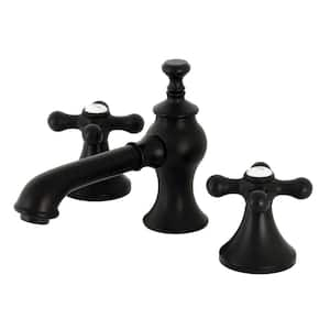 Vintage 8 in. Widespread 2-Handle Bathroom Faucet in Matte Black