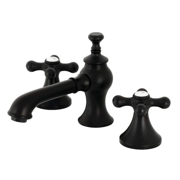 Kingston Brass Vintage 8 in. Widespread 2-Handle Bathroom Faucet in Matte Black