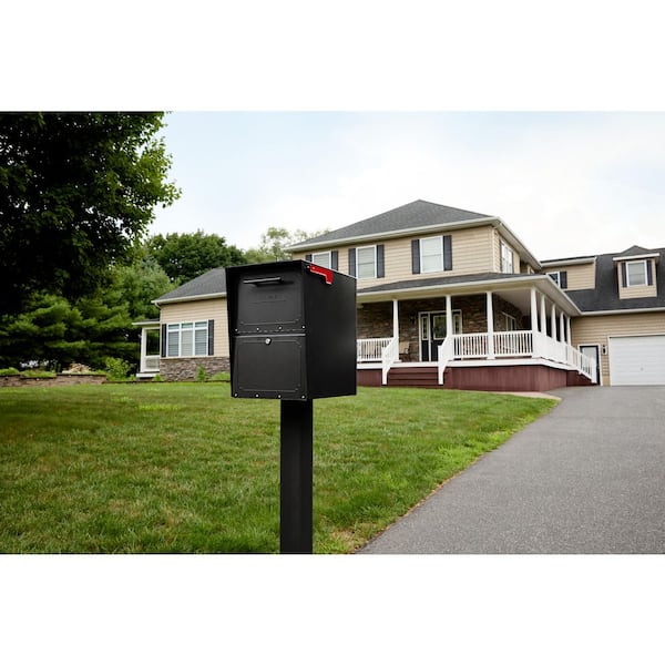 46-1/2 in. Standard In-Ground Post in Black