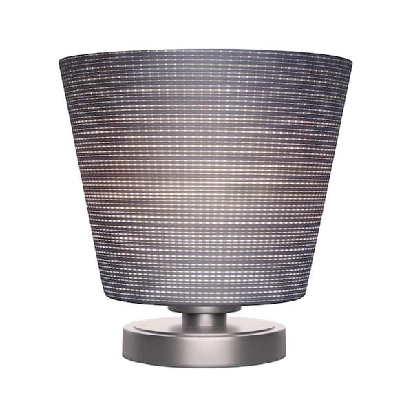 Unbranded Quincy 10 in. Graphite Accent Lamp with Glass Shade