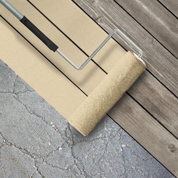 1 gal. #ICC-93 Champagne Gold Textured Low-Lustre Enamel Interior/Exterior Porch and Patio Anti-Slip Floor Paint