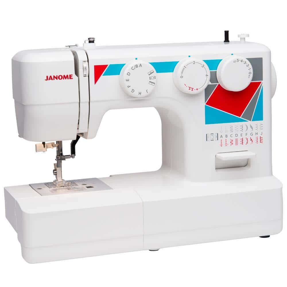 White Computerized Sewing Machine with Automatic Needle Threader