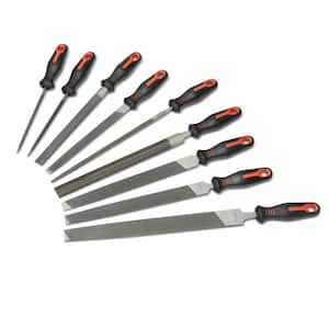 Nicholson 6 in., 8 in., 10 in. and 12 in. Maintenance File Set with Ergonomic Handles (9-Pieces)
