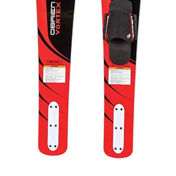 Vortex Combo 65.5 in. Adult Mens Size 4.5-13 Wide Body Water Skis, Red