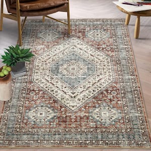 Taupe 4 ft. x 6 ft. Modern Persian Vintage Area Rug