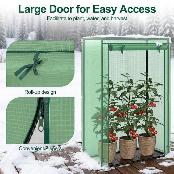 Costway 39 in. x 20 in. x 59 in. Portable Mini Greenhouse with