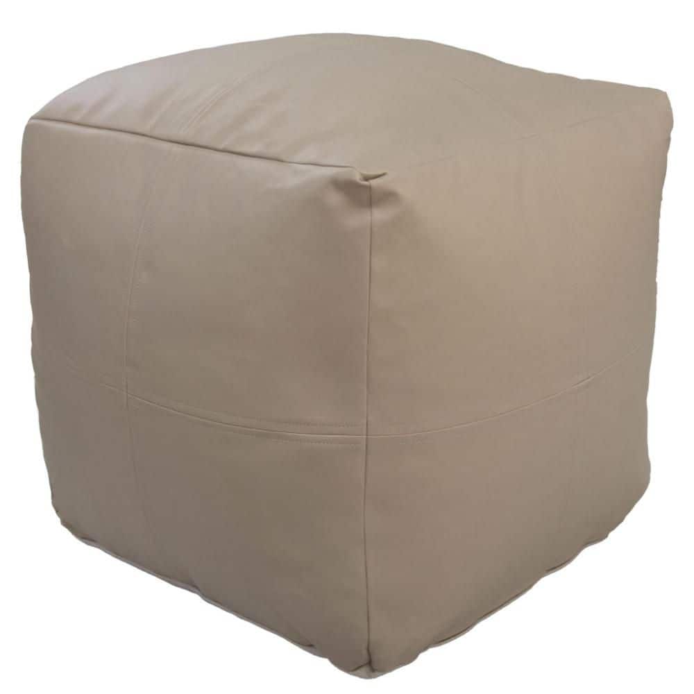 Faux Leather Cube Pouf Large Ottoman price history on PriceWatchPro