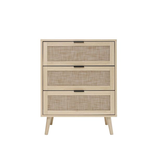 Miscool Anky 23.63 in. W x 15.35 in. D x 30.31 in. H Brown Particle Board Freestanding Bathroom Linen Cabinet in Natural