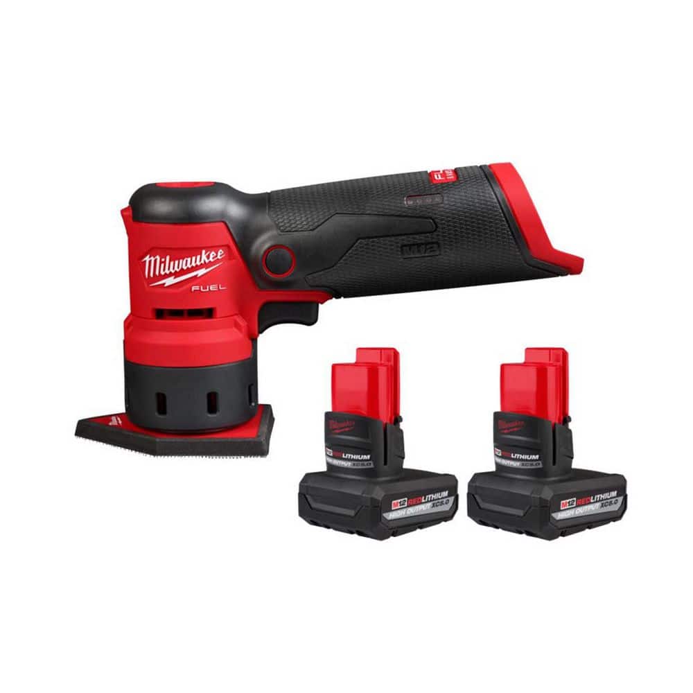 M12 FUEL 12-Volt Lithium-Ion Brushless Cordless Orbital Detail Sander with (2) XC High Output 5 Ah Battery