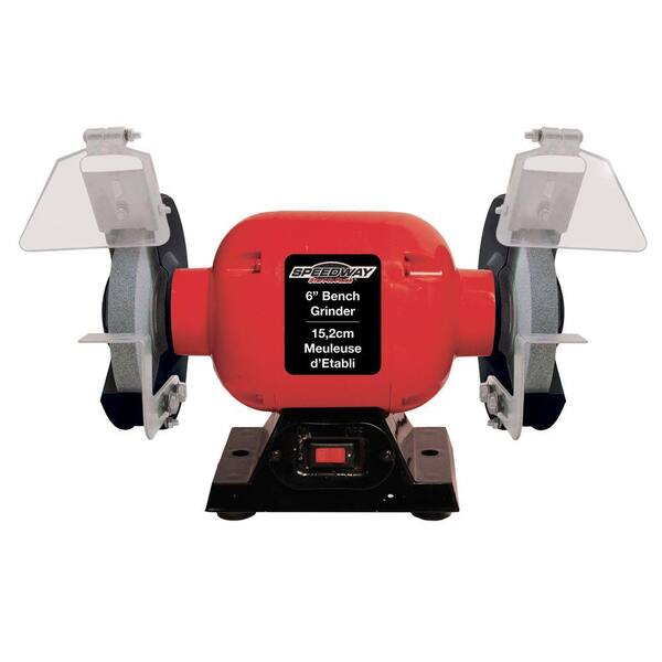 SPEEDWAY 6 in. 0.5 HP Bench Grinder with Safety Shields