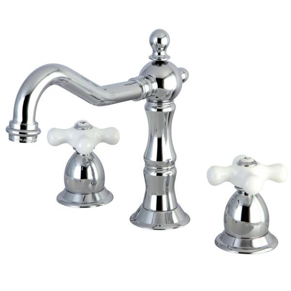 Kingston Brass Heritage 8 in. Widespread 2-Handle Bathroom Faucet in Chrome