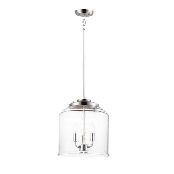 Maxim Lighting Acadia 3-Light Satin Nickel Pendant Light