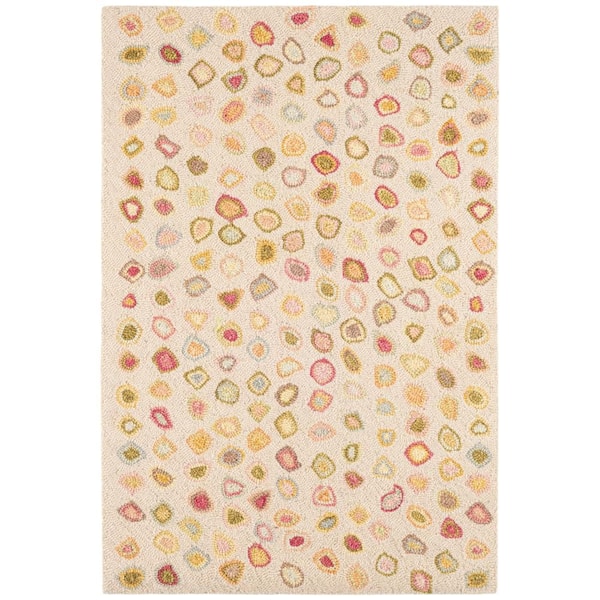 Cat's Paw Hand Micro Hooked Wool Pastel 8 ft. x 10 ft. Indoor Area Rug