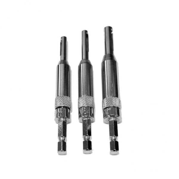 TWO SETS Self Centering Hinge Drill Bits Sizes Hang Align Holes Cabinet Door 3pc 