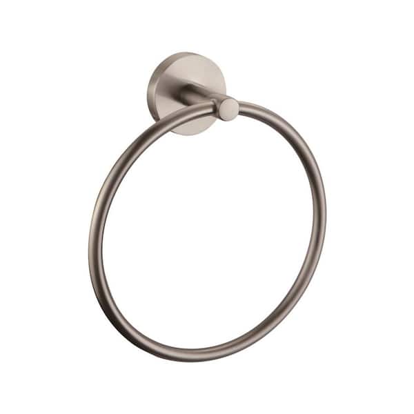 Design House Calisto Towel Ring in Satin Nickel