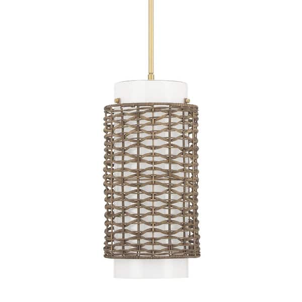 Hunter Hunter Laila 1 Light Luxe Gold Cylinder Pendant Lighting