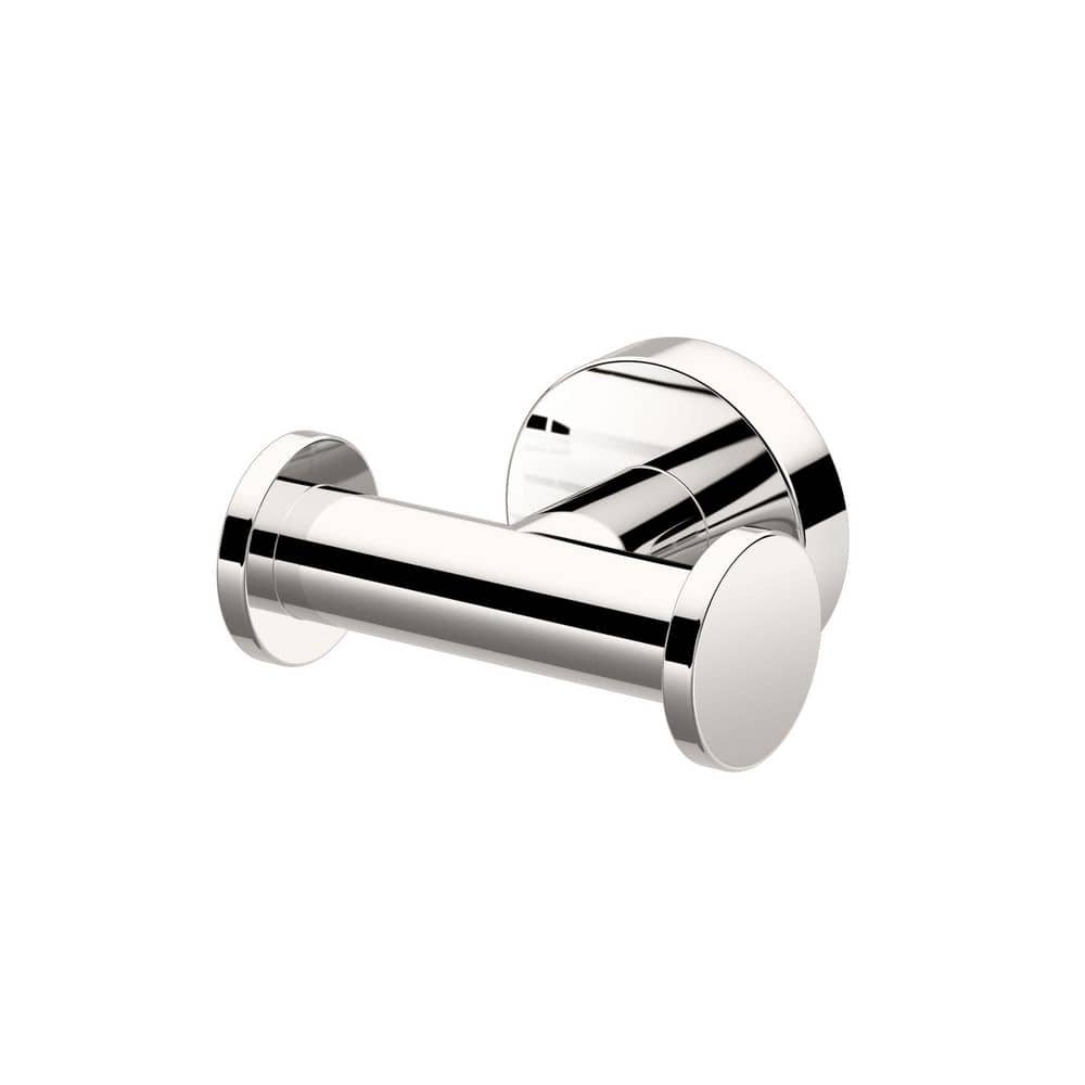 Polished Nickel Modern Wall Mounted Double Robe Hook
