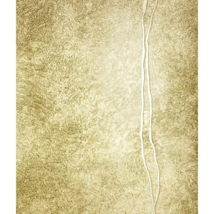 Matera Gold Fur Line Vinyl Peelable Wallpaper (Covers 57.8 sq. ft.)