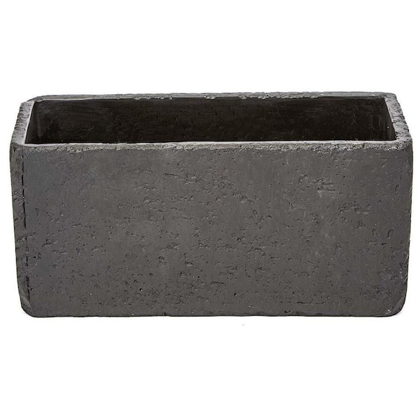 Oasis Brown 7.5 in. Ceramic Brick Rectangle Planter (Pack of 4)